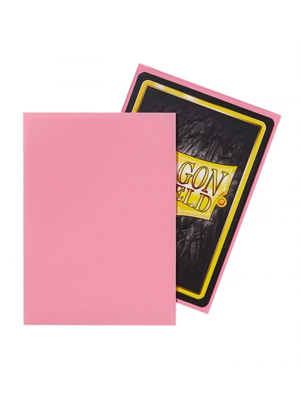 Dragon Shield Matte Pink card sleeve front and back view
