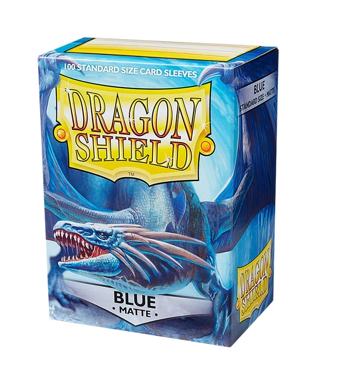 Dragon Shield Matte Blue 100 standard size card sleeves box