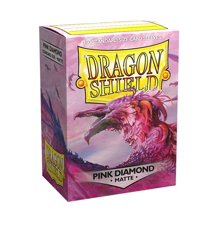 Dragon Shield Matte Pink Diamond 100 standard size card sleeves box