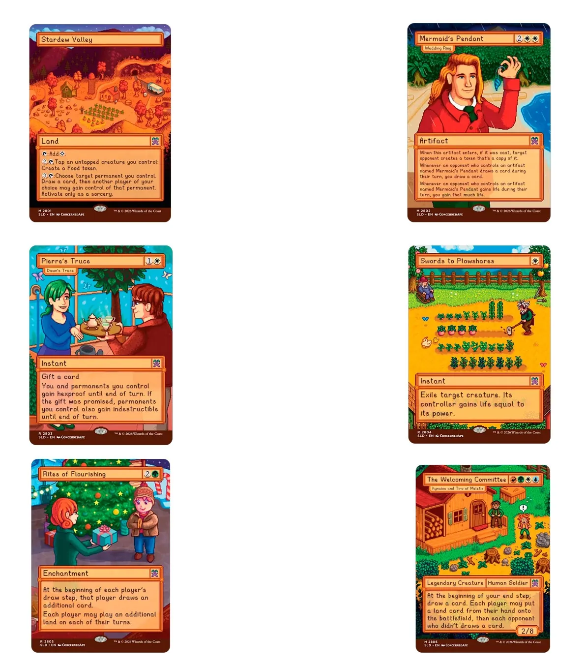 Magic The Gathering Secret Lair Drop x Stardew Valley English - Card Set