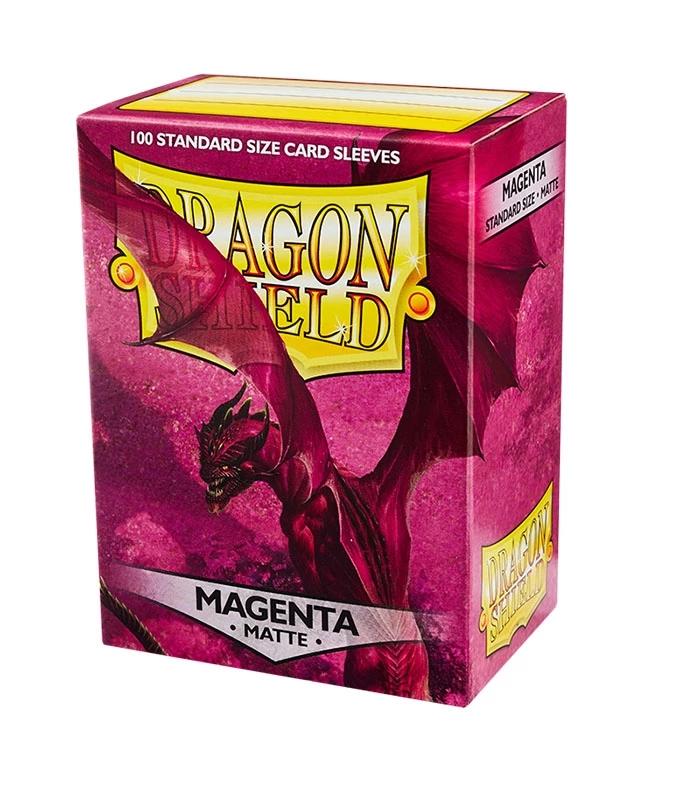 Dragon Shield Matte Magenta 100 standard size card sleeves box