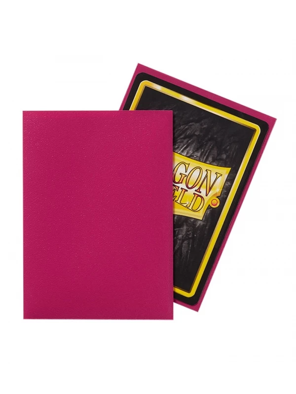 Dragon Shield Matte Magenta card sleeve front and back view