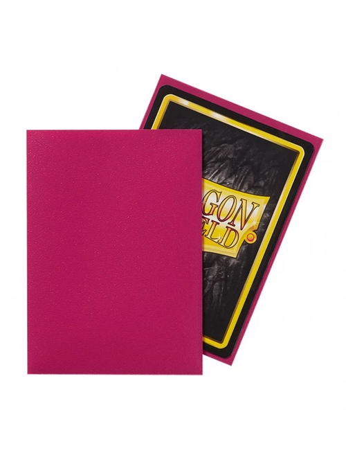 Dragon Shield Matte Magenta card sleeve front and back view