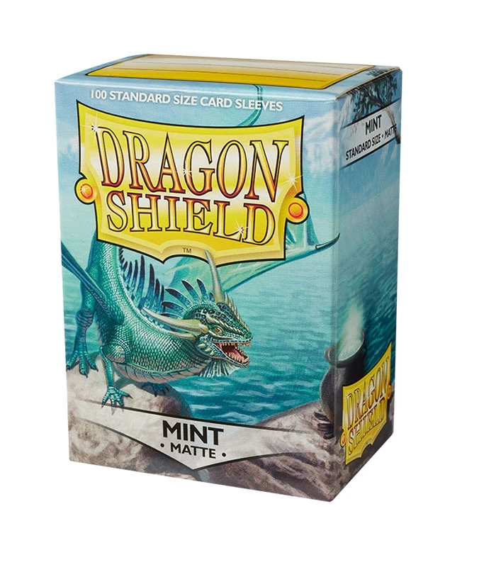 Dragon Shield Matte Mint 100 standard size card sleeves box