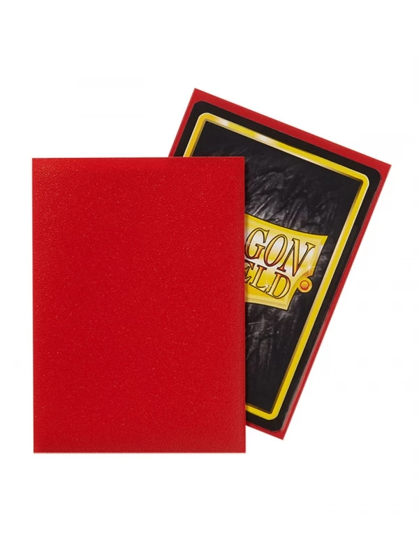 Dragon Shield Matte Crimson card sleeve front and back view