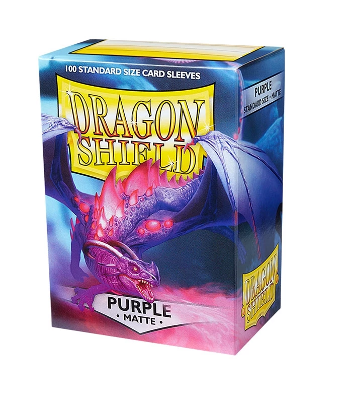 Dragon Shield Matte Purple 100 standard size card sleeves box