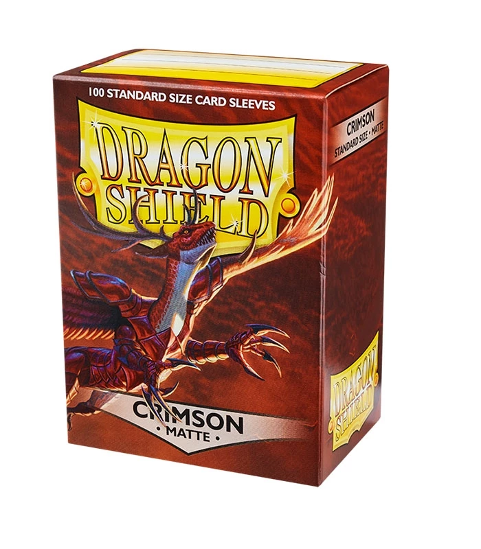 Dragon Shield Matte Crimson 100 standard size card sleeves box