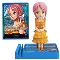 LECAFIG ONE PIECE Rebecca figure in yellow dress with Weekly Shonen Jump Limited Leader Card
