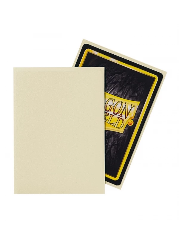 Dragon Shield Matte Ivory card sleeve front and back view