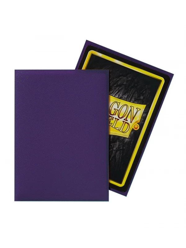 Dragon Shield Matte Purple card sleeve front and back view