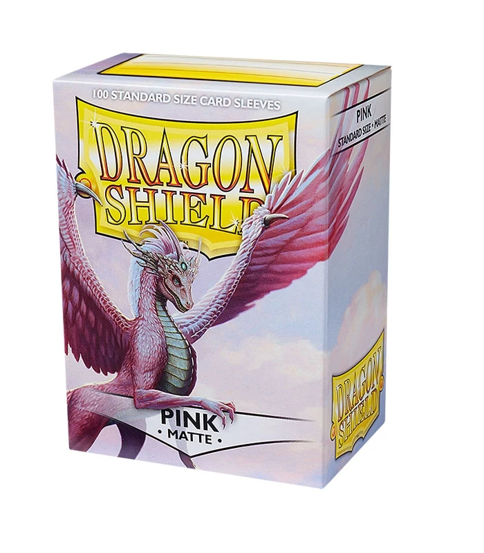 Dragon Shield Matte Pink 100 standard size card sleeves box