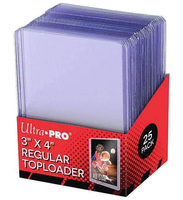Ultra Pro Regular Toploader 3 x 4 inch, 25 pack of rigid clear card holders
